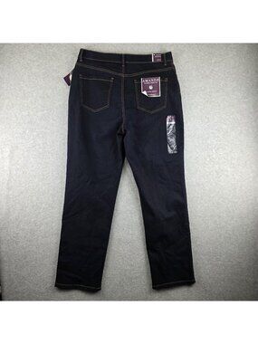 Gloria Vanderbilt Amanda Jeans Womens 16 Blue Dark Wash Tapered Slim